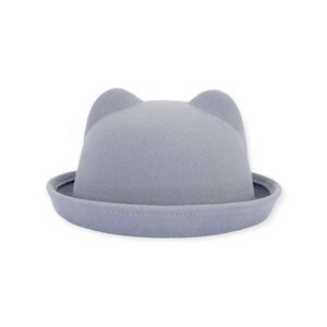 Gray Cat Ears Bowler Hat Fashion Hats - NEW